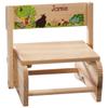 Custom 2-in-1 Children's Step Stool and Chair, Customized with Kids Name, Woodland Animals Design view 1