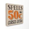 The Stupell Home Dcor Collection Spells for Sale Curses Extra Black and Orange Spider Typography view 1