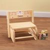 Custom 2-in-1 Children's Step Stool and Chair, Customized with Kids Name, Princess Design view 2