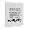 Stupell Industries Bless Us O Lord Before Meal Prayer Subtle Birch Typography Canvas Wall Art, 16 x 20, Design by Artist Lettered and Lined view 2