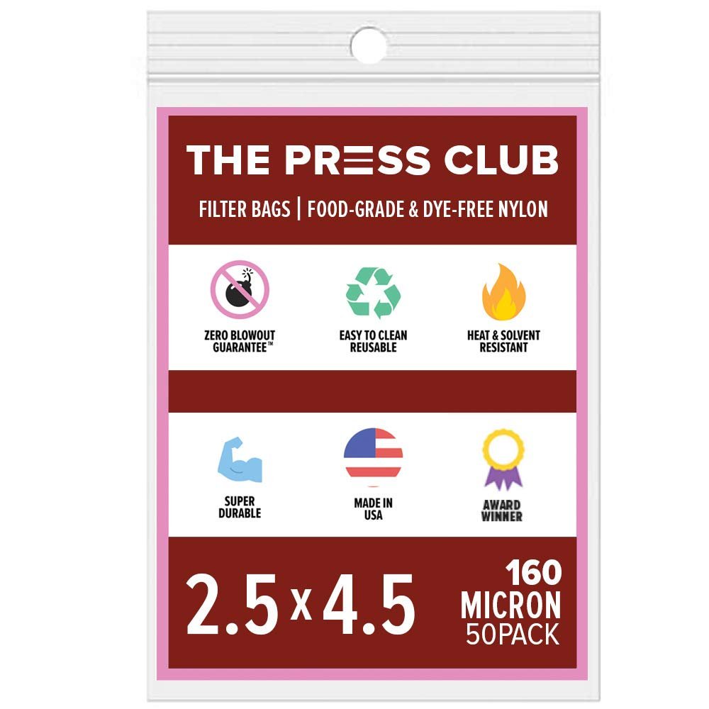 160 Micron | Premium Nylon Tea Filter Bags | 2.5" x 4.5" | 50 Pack