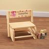 Custom 2-in-1 Children's Step Stool and Chair, Customized with Kids Name, Ballerina Design view 2