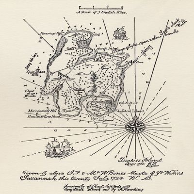 Posterazzi Map Book Treasure Island Poster Print by R.L. Stevenson. Thomas Nelson & Sons Edition C.1930, (22 x 36)