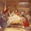 Posterazzi The Life of Jesus c.1930 The Baby in the Manger Cradle Poster Print by by W.J. Gibbs, (18 x 24) view 1