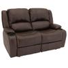 RecPro Charles 58" Powered Double RV Wall Hugger Recliner Sofa RV Loveseat with Upgraded 2023 Fabric (Chestnut) view 1