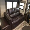 RecPro Charles 58" Powered Double RV Wall Hugger Recliner Sofa RV Loveseat with Upgraded 2023 Fabric (Chestnut) view 2