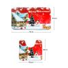 Amagical Merry Christmas Red Snowman Pattern 3 Piece Bathroom Mat Set Shower Curtain Set Bath Mat Contour Mat Fabric Waterproof Shower Curtian 12 Hooks view 4