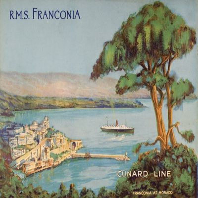 Posterazzi Cunard Line Promotional Brochure For The Rms Franconia Circa 1926-1930 Poster Print, (16 x 12)