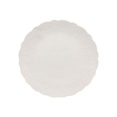 10 Strawberry Street Valentina 8" White Side Plate, Set of 6