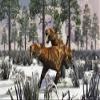 Posterazzi A pair of Sabre-Toothed Tigers hunting in a snow covered Pleistocene winter landscape. Poster Print, (17 x 11) view 1