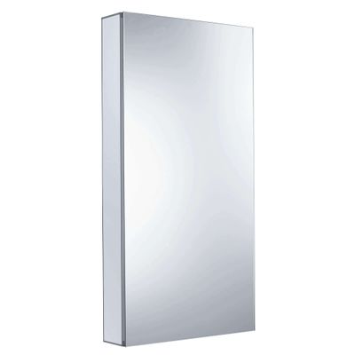 Fine Fixtures Bathroom Medicine Cabinet, Aluminum, Recessed/Surface Mount, Right/Left Hinged, Mirrored Interior (20 x 40)