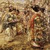 Five Japanese Girls Among Blossoming Trees Poster Print by Edward Atkinson Hornel (20 x 24) view 1