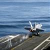 Posterazzi An F/A-18E Super Hornet launches from the flight deck of USS Carl Vinson Poster Print, (17 x 10) view 1