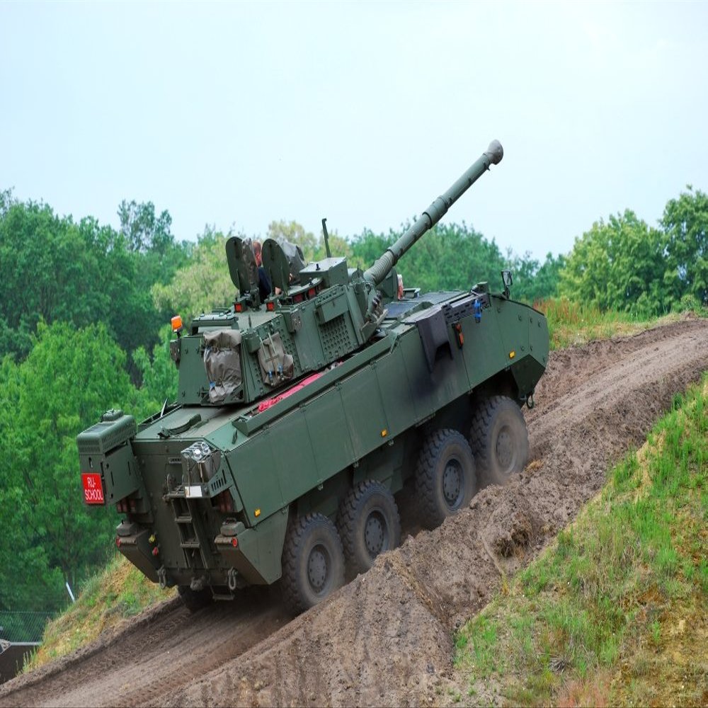 Posterazzi Leopoldsburg Belgium-An armored infantry vehicle DF 90 Piranha IIIC with the LCTS90 weapon system (Cockerill Mk8 90 mm gun) in use with the Belgian Army. Poster Print, (17 x 11)