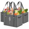 Green Bulldog Reusable Grocery Bags - Heavy Duty Reusable Shopping Tote Bags W/Long Handles, Foldable & Collapsible, Holds Up to 65 lbs - for Kitchen, Picnic 3 Pack view 1