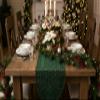 rockcloud Green Lace Table Cloth Runner for Christmas Party Table Decor view 2