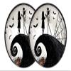 Nightmare Before Christmas Halloween Paper Plates - Jack Skellington & Sally Party Plates - 9" Diameter (2) 8ct = 16ct view 1