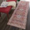 Nourison Home Vintage Kashan Vintage Red 2'4" x 8' Area Rug, Easy Cleaning, Non Shedding, Bed Room, Living Room, Dining Room, Kitchen (2x8) view 1