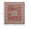 Nourison Home Vintage Kashan Vintage Red 4' x Round Area Rug, Easy Cleaning, Non Shedding, Bed Room, Living Room, Dining Room, Kitchen (4 Round) view 2