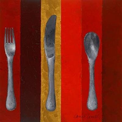 Bon Appetit Stripes I Poster Print by Lanie Loreth (12 x 12)