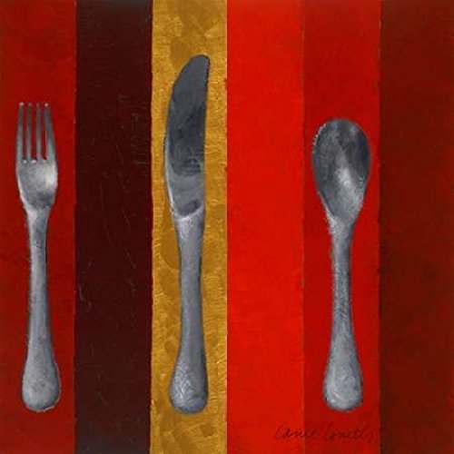Bon Appetit Stripes I Poster Print by Lanie Loreth (12 x 12)