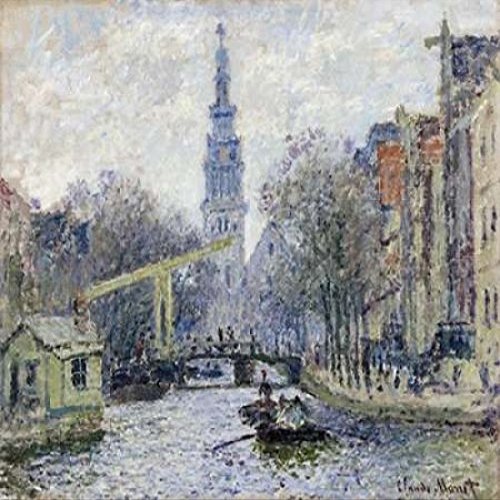 Posterazzi Canal Amsterdam Poster Print by Claude Monet, (12 x 12)