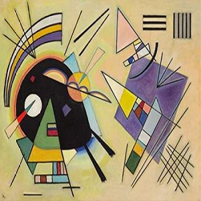 Posterazzi Nero e viola Poster Print by Wassily Kandinsky, (22 x 28)