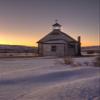 Posterazzi Drumheller Alberta Canada Exterior Of Small Chapel In Winter Sunset Poster Print, (22 x 34) view 1