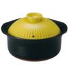 CtoC JAPAN Select 53-92171/2-981039 Rice Pot, Yellow, 3 Cups, 8.9 x 6.1 inches (22.5 x 15.5 cm), 5.6 fl oz (1,700 cc), For Direct Heat Rice Cooking, Rice Earthenware view 1