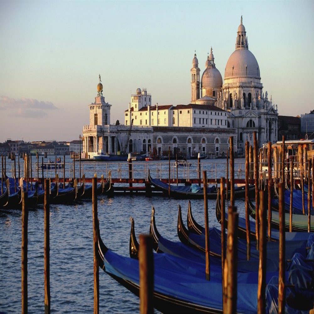 Posterazzi The Chiesa Di Santa Maria Della Salute And Gondolas Poster Print, (34 x 22)