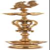 Exotic India Auspicious Ritual Lamp - Brass Statue - Color Polish Brass Color view 1