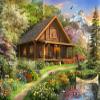 Posterazzi A log Cabin somewhere in North America. Poster Print by Dominic Davidson, (18 x 9) view 1