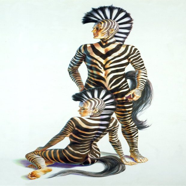 Posterazzi Zebra People Poster Print by Andrew Farley, (9 x 4)