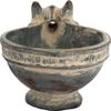 Exotic India Nandi Oil Lamp (Diya) - Brass Statue - Color Antique Color view 3