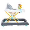 Smart Steps Trend Activity Walker with Removeable Toy Bar, Multi-Directional Front Wheels, Tray, Adjustable Height and Flat Fold Frame for Storage, Ages 6 Months +, Zoo-ometry Grey view 3