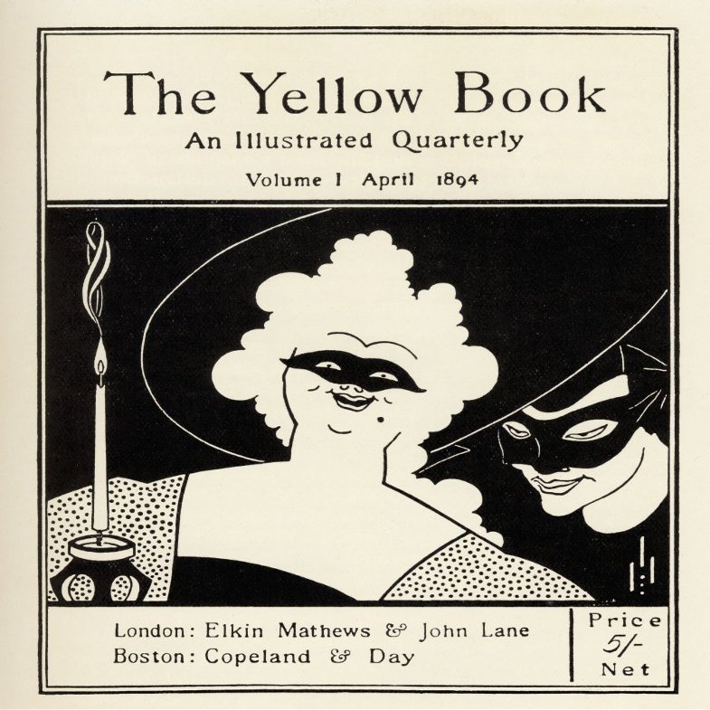 Posterazzi Design Poster Print by Aubrey Vincent Beardsley 1872 1898 English Illustrator Of The Art Nouveau Era For The Cover Of The Yellow Book Volume 1, (13 x 16)