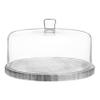Galashield Marble Cake Stand with Dome | Cake Plate with Glass Dome Cake Cover view 1