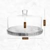 Galashield Marble Cake Stand with Dome | Cake Plate with Glass Dome Cake Cover view 4