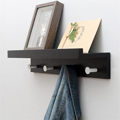 Panet coat rack Entryway coat rackcoat rack with storagewall mounted coat rack with shelfwooden coat rack (Color : White)