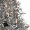 Pre-Lit Tinsel Pop-Up Artificial Christmas Tree - 6' - Silver - Clear Lights view 3