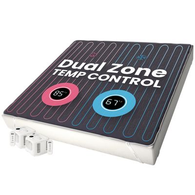 Chilipad Cube Bed Cooling System - Cooling & Heating Mattress Topper, Dual Zone Individual Bed Temperature, Cool Sleep Enhancement, Temp Range of 60-115F, WE Queen Bedsize (60"W x 80"L), Model: CP514