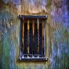 Posterazzi Time Fades Away New Mexico Rustic Colorful Details In Barred Window And Adobe Wall. Poster Print, (34 x 22) view 1