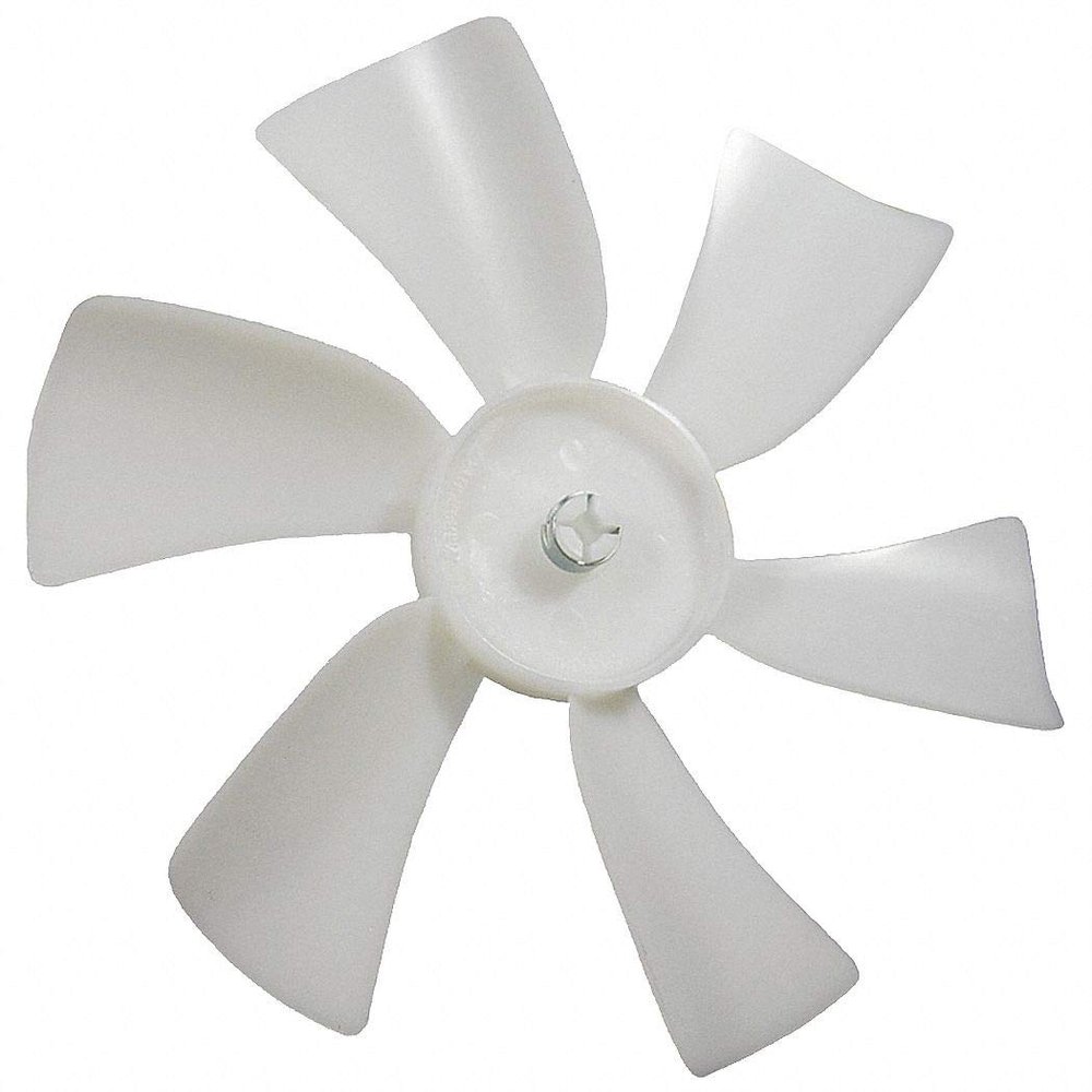 6" CW Facing Discharge Propeller, White; Number of Blades: 6