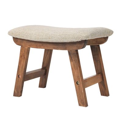 Creativity Fashion Ottoman Change Shoe Small Stool Household Upholstered Footrest Practical Pouffe Footstool Solid Wood Makeup Stool for Kids and Adults(38.525.529CM)