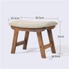 Creativity Fashion Ottoman Change Shoe Small Stool Household Upholstered Footrest Practical Pouffe Footstool Solid Wood Makeup Stool for Kids and Adults(38.525.529CM) view 3