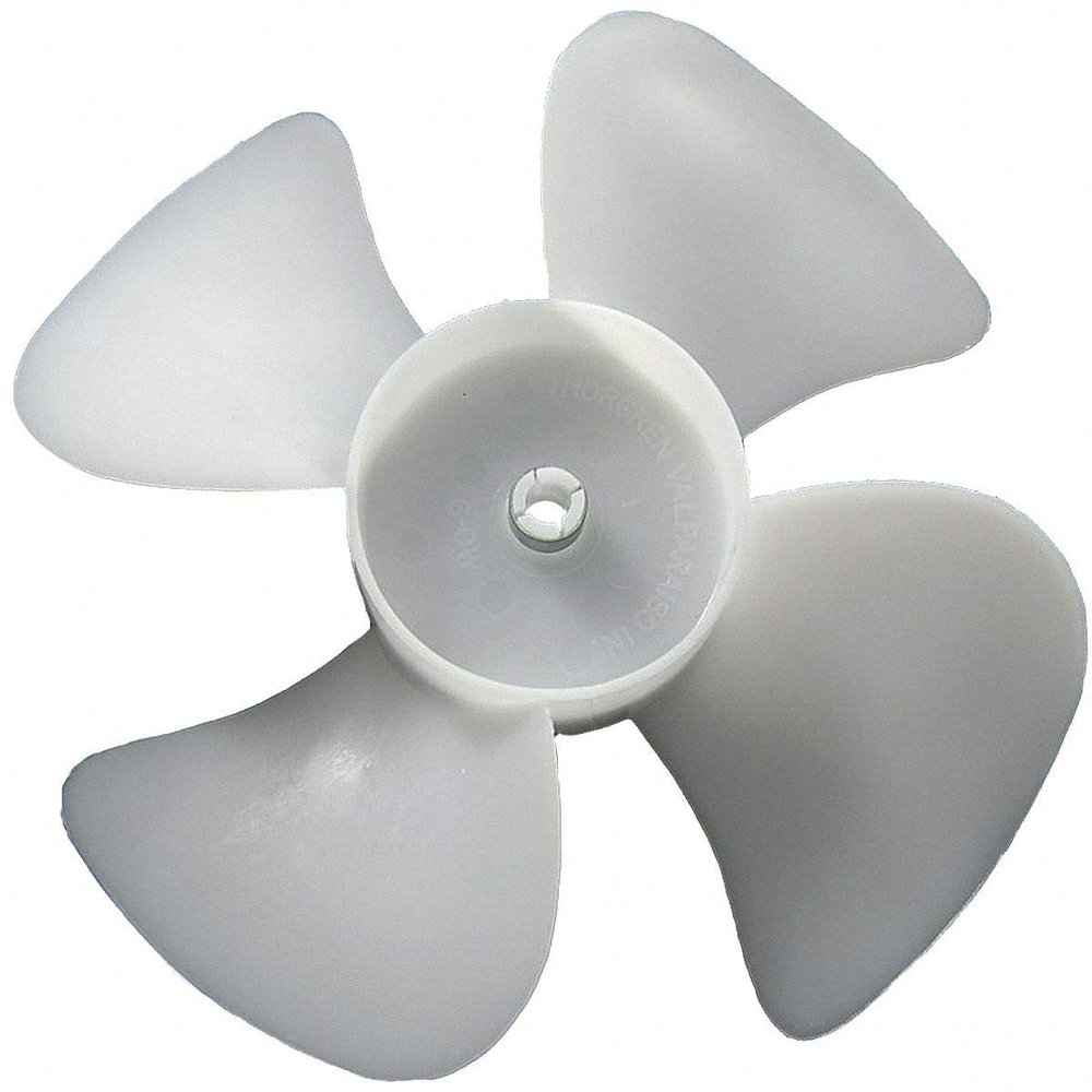 6" CW Facing Discharge Propeller, White; Number of Blades: 4