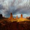 Posterazzi Mittens and Merrick Butte Monument Valley Tribal Park Utah USA Poster Print, (13 x 30) view 1