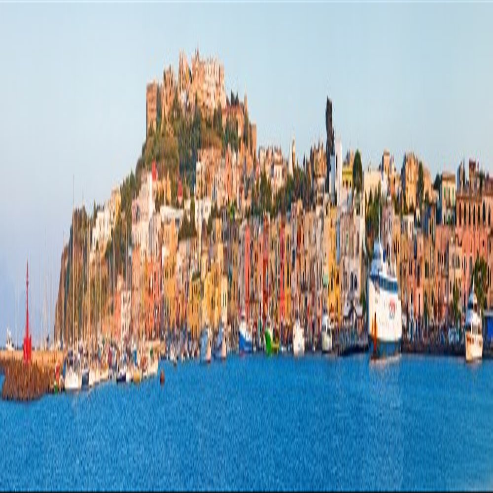 Posterazzi City at waterfront Marina Grande Procida Bay of Naples Campania Italy Poster Print, (44 x 7)