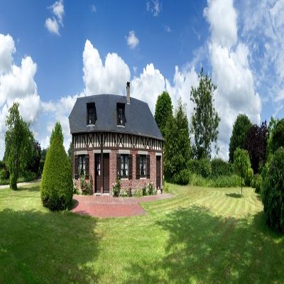 Posterazzi Traditional half-timbered former farmhouse Corneville-sur-Risle Eure Haute-Normandy France Poster Print, (36 x 12)