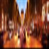 Posterazzi Street view at dusk Arc Triomphe Paris Ile-de France Poster Print, (44 x 7) view 1